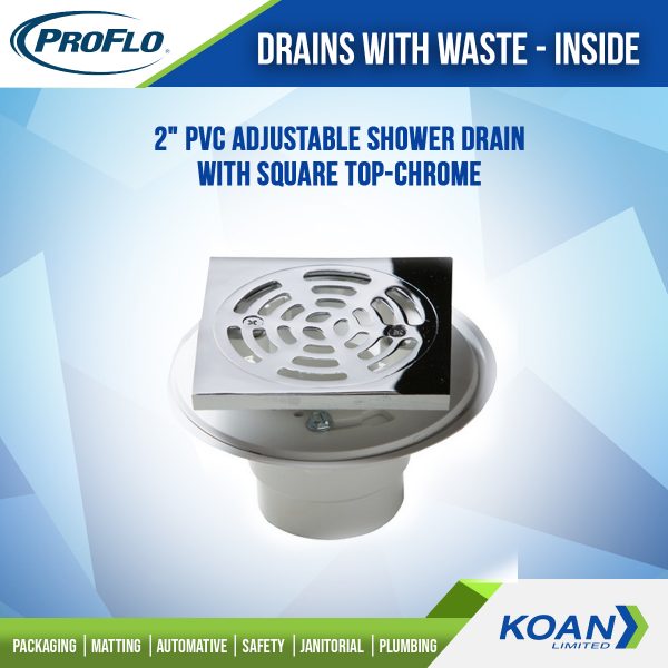 ProFlo 2″ PVC Adjustable Shower Drain